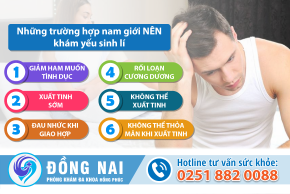 Phòng khám yếu sinh lý tốt nhất Đồng Nai